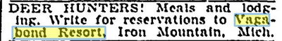 Vagabond Resort - Nov 16 1946 Ad (newer photo)